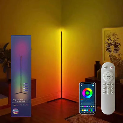 Lampe d’ambiance LED RGB connectée – télécommande & application, musique synchronisée, design moderne