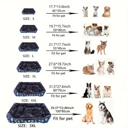 Lit pour chien et chat – coussin moelleux et lavable, idéal pour petits, moyens et grands animaux